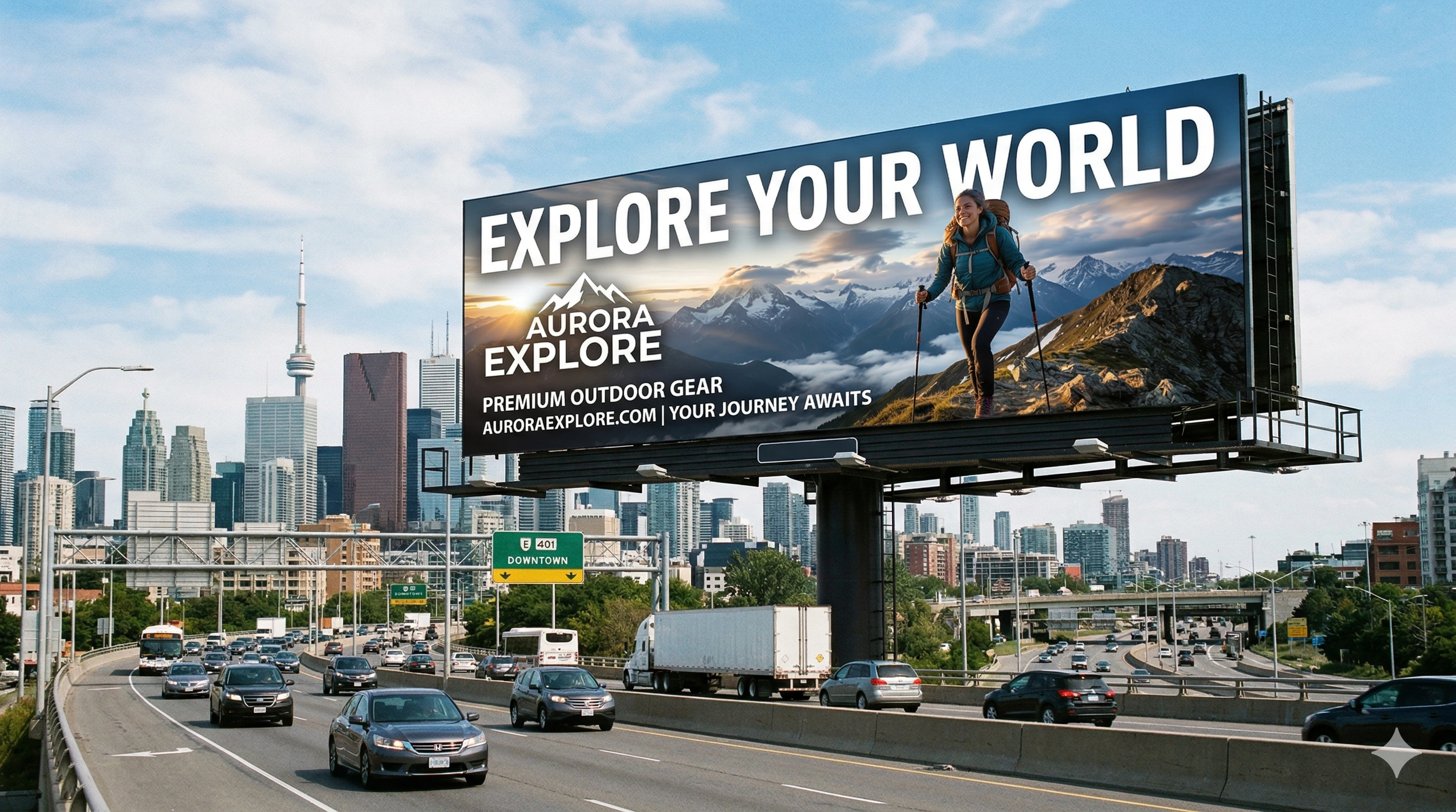City billboard high-impact outdoor media